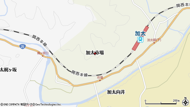〒519-1122 三重県亀山市加太市場の地図