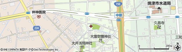 静岡県焼津市中根69周辺の地図