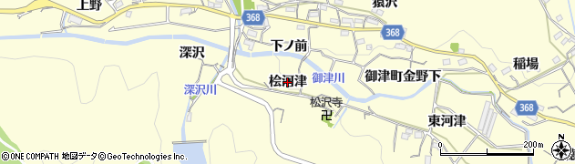 愛知県豊川市御津町金野（桧河津）周辺の地図