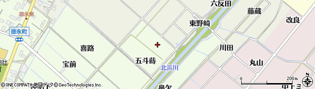 愛知県西尾市徳永町（八ツ田）周辺の地図
