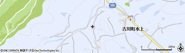 兵庫県三木市吉川町水上1271周辺の地図
