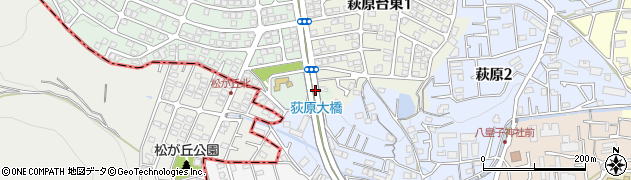 萩原大橋公園周辺の地図