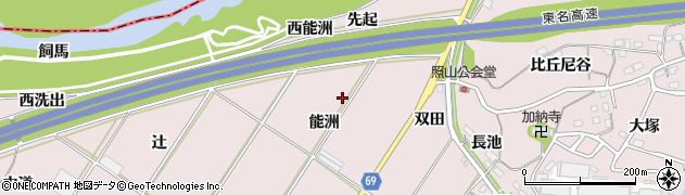 愛知県豊橋市賀茂町（能洲）周辺の地図