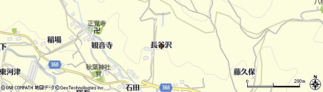 愛知県豊川市御津町金野長谷沢周辺の地図