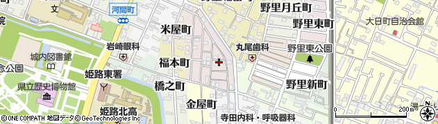 兵庫県姫路市五郎右衛門邸65周辺の地図
