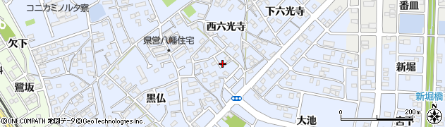 愛知県豊川市八幡町西六光寺18周辺の地図