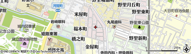 兵庫県姫路市五郎右衛門邸57周辺の地図