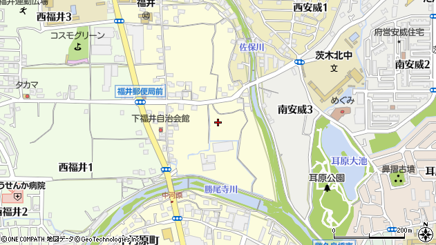 〒567-0062 大阪府茨木市東福井の地図