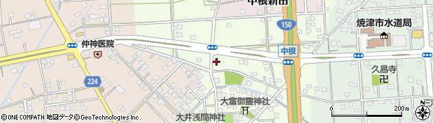 静岡県焼津市中根122周辺の地図