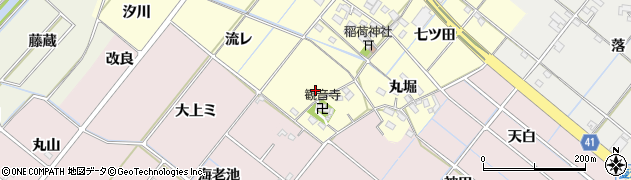 愛知県西尾市長縄町（玉屋）周辺の地図