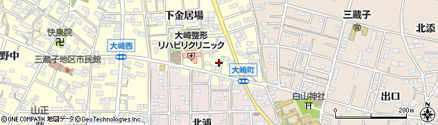 愛知県豊川市大崎町下金居場128周辺の地図