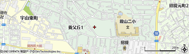 大阪府枚方市養父丘周辺の地図