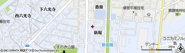 愛知県豊川市八幡町新堀46周辺の地図