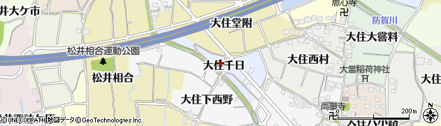 京都府京田辺市大住千日周辺の地図