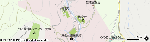 大阪府箕面市箕面公園周辺の地図