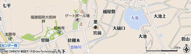 幸田町役場　里保育園周辺の地図