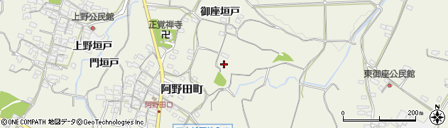 三重県亀山市阿野田町周辺の地図