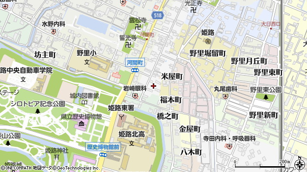 〒670-0002 兵庫県姫路市鍛冶町の地図