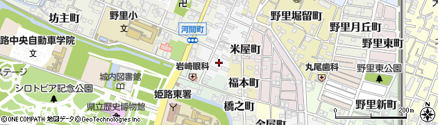兵庫県姫路市鍛冶町周辺の地図