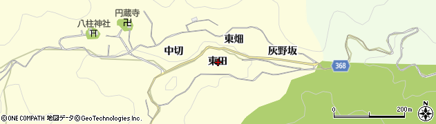 愛知県豊川市御津町金野東田周辺の地図