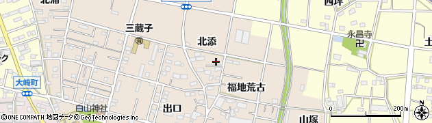愛知県豊川市三蔵子町北添24周辺の地図