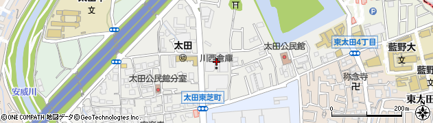 川西倉庫周辺の地図