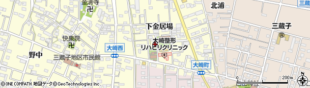 愛知県豊川市大崎町下金居場52周辺の地図
