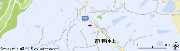 兵庫県三木市吉川町水上1201周辺の地図