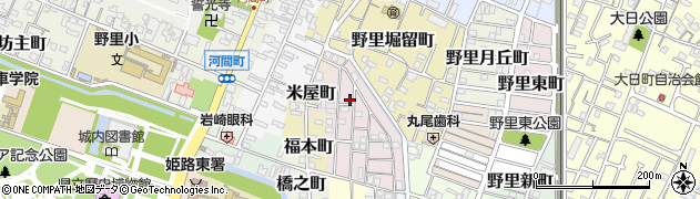 兵庫県姫路市五郎右衛門邸40周辺の地図