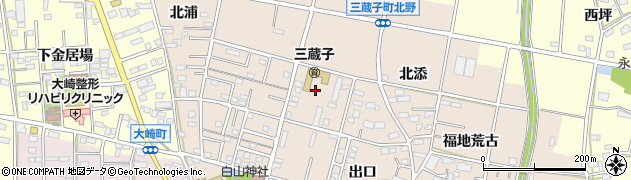 愛知県豊川市三蔵子町周辺の地図