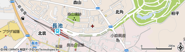 京都府城陽市富野（北角）周辺の地図