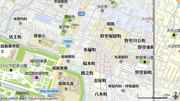 〒670-0003 兵庫県姫路市米屋町の地図