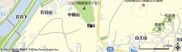 愛知県西尾市吉良町岡山（砦山）周辺の地図