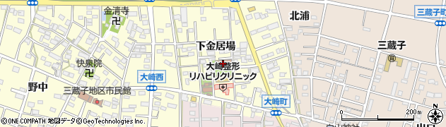 愛知県豊川市大崎町下金居場50周辺の地図