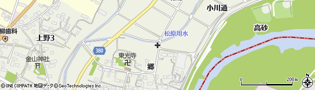 愛知県豊川市橋尾町大通周辺の地図