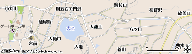 愛知県幸田町（額田郡）深溝（大池上）周辺の地図