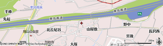 愛知県豊橋市賀茂町（山屋敷）周辺の地図