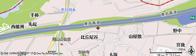 愛知県豊橋市賀茂町（比丘尼谷）周辺の地図