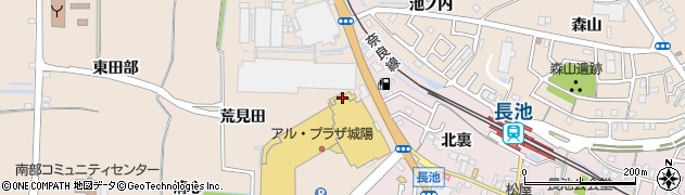 京都府城陽市富野荒見田周辺の地図