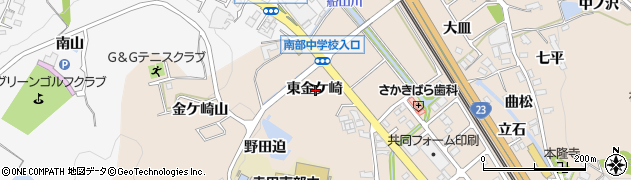 愛知県額田郡幸田町深溝東金ケ崎周辺の地図