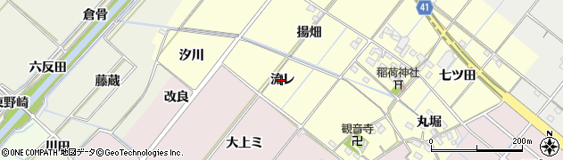 愛知県西尾市長縄町（流レ）周辺の地図