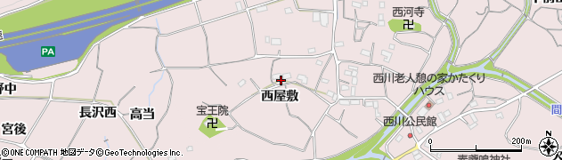愛知県豊橋市石巻西川町（西屋敷）周辺の地図