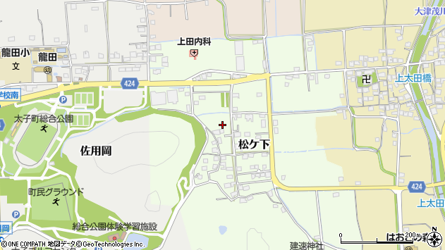 〒671-1574 兵庫県揖保郡太子町松ケ下の地図