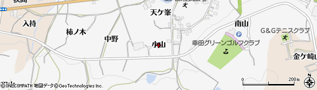 愛知県幸田町（額田郡）上六栗（小山）周辺の地図