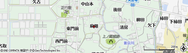 愛知県蒲郡市神ノ郷町（麻畑）周辺の地図