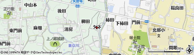 愛知県蒲郡市神ノ郷町（欠下）周辺の地図