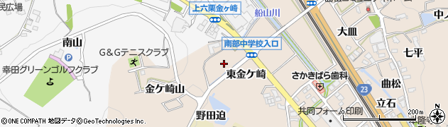 愛知県額田郡幸田町深溝西金ケ崎周辺の地図