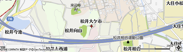 京都府京田辺市松井大ケ市周辺の地図