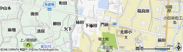 愛知県蒲郡市水竹町下柿田周辺の地図