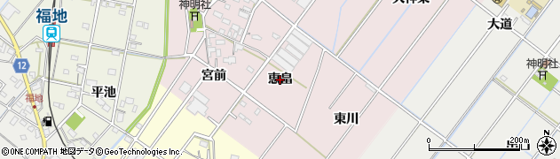 愛知県西尾市細池町（恵畠）周辺の地図